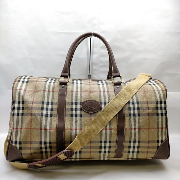 Burberrys Boston Bag  Brown PVC 2106732 - Picture 1 of 9
